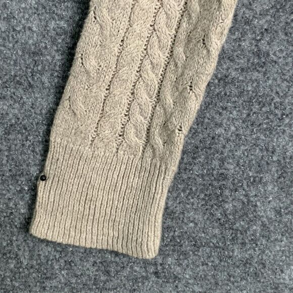 American Eagle Outfitters Tunic Sweater Women L Cable Stitch Mauve Beige Pull On - Picture 6 of 16